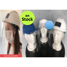 Visière de protection adaptable sur casque (BTP) ou sur casquette